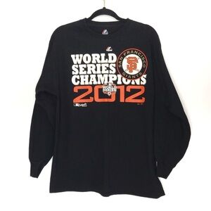 Unisex MLB Black San‎ Francisco Giants 2012 World Series T-Shirt Long Sleeve